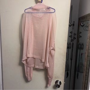 Pink see thru blouse